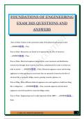 FOUNDATIONS OF ENGINEERING EXAM 2025 QUESTIONS AND ANSWERS