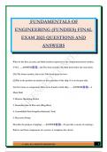FUNDAMENTALS OF ENGINEERING &lpar;FUNDIES&rpar; FINAL EXAM 2025 QUESTIONS AND ANSWERS