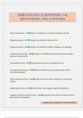 HDFS EXAM 1 &lpar;CHAPTERS 1-4&rpar; QUESTIONS AND ANSWERS