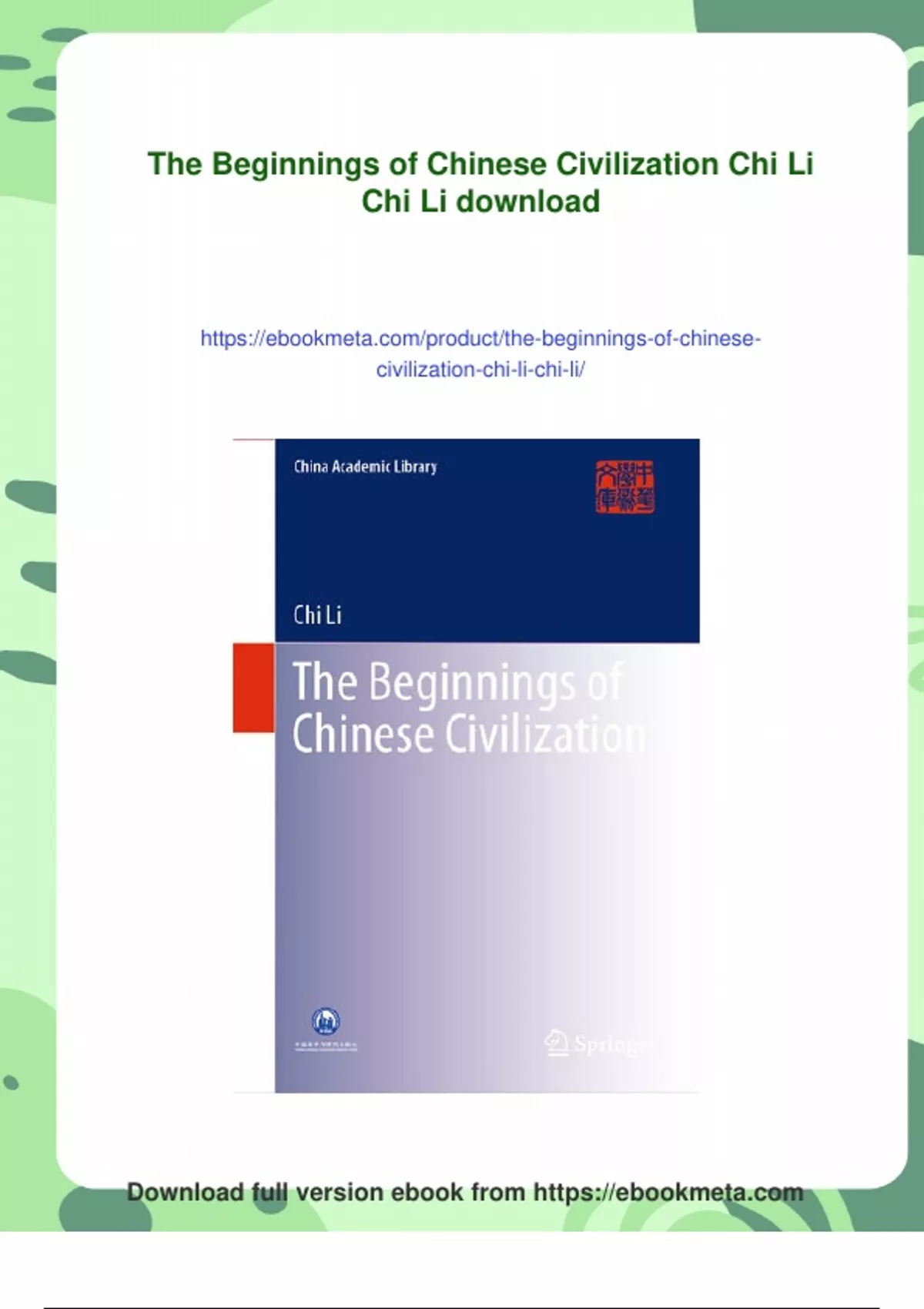 Summary The Beginnings of Chinese Civilization Chi Li Chi Li - Instant ...