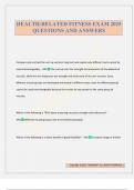 HEALTH-RELATED FITNESS EXAM 2025 QUESTIONS AND ANSWERS