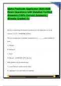 Idaho Pesticide Applicator 2025&sol;2026  Exam Questions with Detailed Verified  Answers &lpar;100&percnt; Correct Answers&rpar; &vert;  Already Graded A&plus;
