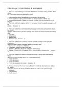 FAM EXAM 1 QUESTIONS & ANSWERS