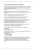 FAM EXAM QUESTIONS AND ANSWERS