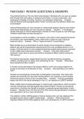 FAM EXAM 1 REVIEW QUESTIONS & ANSWERS