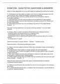 EXAM FAM - QUALITATIVE QUESTIONS & ANSWERS