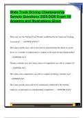 State Truck Driving Championship  Sample Questions 2025&sol;2026 Exam All  Answers and Illustrations Given