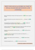 HITT 1253 LEGAL & ETHICAL PART II FINAL EXAM 2025 QUESTIONS AND ANSWERS