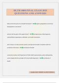 HLTH 4000 FINAL EXAM 2025 QUESTIONS AND ANSWERS