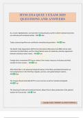 HTM 2314 QUIZ 1 EXAM 2025 QUESTIONS AND ANSWERS