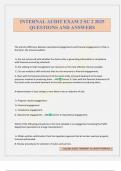 INTERNAL AUDIT EXAM 2 SU 2 2025 QUESTIONS AND ANSWERS