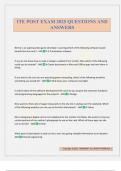 ITE POST EXAM 2025 QUESTIONS AND ANSWERS