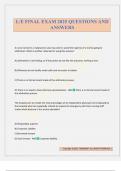 L&sol;E FINAL EXAM 2025 QUESTIONS AND ANSWERS
