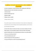 CARDIAC NCLEX QUESTIONS AND CORRECT ANSWERS