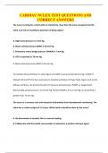 CARDIAC NCLEX TEST QUESTIONS AND CORRECT ANSWERS