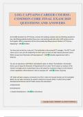 LOG CAPTAINS CAREER COURSE&colon; COMMON CORE FINAL EXAM 2025 QUESTIONS AND ANSWERS