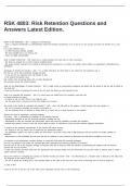 RSK 4803&colon; Risk Retention Questions and Answers Latest Edition&period;