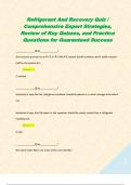 Refrigerant And Recovery Quiz &sol; Comprehensive Expert Strategies&comma; Review of Key Quizzes&comma; and Practice Questions for Guaranteed Success 