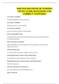 D439 FOUNDATIONS OF NURSING STUDY GUIDE QUESTIONS AND CORRECT ANSWERS&excl;&excl;