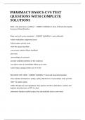 PHARMACY BASICS-CVS TEST QUESTIONS WITH COMPLETE SOLUTIONS