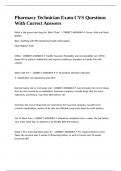 Pharmacy Technician Exam CVS Questions With Correct Answers