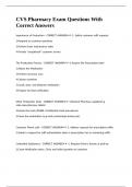 CVS Pharmacy Exam Questions With Correct Answers