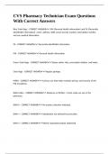 CVS Pharmacy Technician Exam Questions With Correct Answers&period;