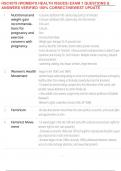 HSC4579 &lpar;WOMEN'S HEALTH ISSUES&rpar; EXAM 1 QUESTIONS & ANSWERS VERIFIED 100&percnt; CORRECT&sol;NEWEST UPDATE