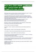 BCH 5413 TEST BANK COMBINED SET QUESTIONS WITH COMPLETE SOLUTIONS 