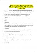 D439 FOUNDATIONS OF NURSING EXAM 3 QUESTIONS AND CORRECT ANSWERS&excl;&excl;