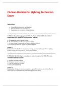 CA Non-Residential Lighting Technician Exam Questions And Correct Answers &vert;100&percnt; Verified &vert;Guaranteed Success &vert; 2025 update