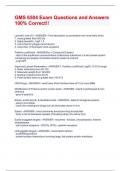 GMS 6504 Exam Questions and Answers 100- Correct&excl;&excl;