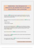 MEDC0011&colon; TECHNIQUES IN MOLECULAR MEDICINE EXAM 2025 QUESTIONS AND ANSWERS