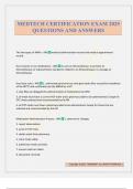 MEDTECH CERTIFICATION EXAM 2025 QUESTIONS AND ANSWERS
