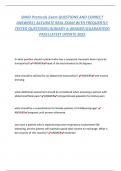 SNHD Protocols Exam QUESTIONS AND CORRECT  ANSWERS&vert; ACCURATE REAL EXAM WITH FREQUENTLY  TESTED QUESTIONS&vert;ALREADY A GRADED&vert;GUARANTEED  PASS&vert;LATEST UPDATE 2025 