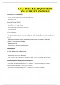 LPA 1 PULM EXAM QUESTIONS AND CORRECT ANSWERS&excl;&excl;