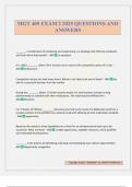 MGT 409 EXAM 2 2025 QUESTIONS AND ANSWERS