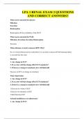 LPA 1 RENAL EXAM 2 QUESTIONS AND CORRECT ANSWERS&excl;&excl;