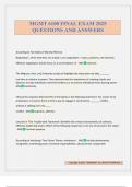 MGMT 6100 FINAL EXAM 2025 QUESTIONS AND ANSWERS
