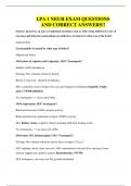 LPA 1 NEUR EXAM QUESTIONS AND CORRECT ANSWERS&excl;&excl;