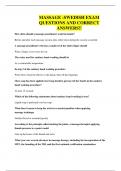 MASSAGE -SWEDISH EXAM QUESTIONS AND CORRECT ANSWERS&excl;&excl;