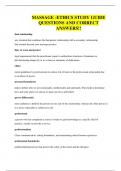 MASSAGE -ETHICS STUDY GUIDE QUESTIONS AND CORRECT ANSWERS&excl;&excl;