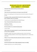 MASSAGE EXAM 3 QUESTIONS AND CORRECT ANSWERS&excl;&excl;