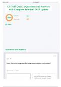 CS 7643 Quiz 2 &vert; Questions and Answers with Complete Solutions 2025 Update