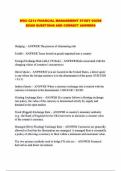 WGU C214 FINANCIAL MANAGEMENT STUDY GUIDE EXAM QUESTIONS AND CORRECT ANSWERS
