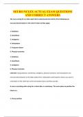 NEURO NCLEX ACTUAL EXAM QUESTIONS AND CORRECT ANSWERS