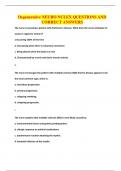 Degenerative NEURO NCLEX QUESTIONS AND CORRECT ANSWERS