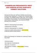CHAMBERLAIN PREDIAGNOSTIC NR607  2025 UPDATED ACTUAL EXAM WITH  CORRECT SOLUTIONS&period; 