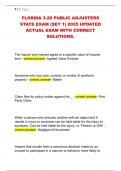 FLORIDA 3-20 PUBLIC ADJUSTERS  STATE EXAM &lpar;SET 1&rpar; 2025 UPDATED  ACTUAL EXAM WITH CORRECT  SOLUTIONS&period;