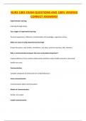 NURS 1003 EXAM-QUESTIONS AND 100&percnt; VERIFIED CORRECT ANSWERS&excl;